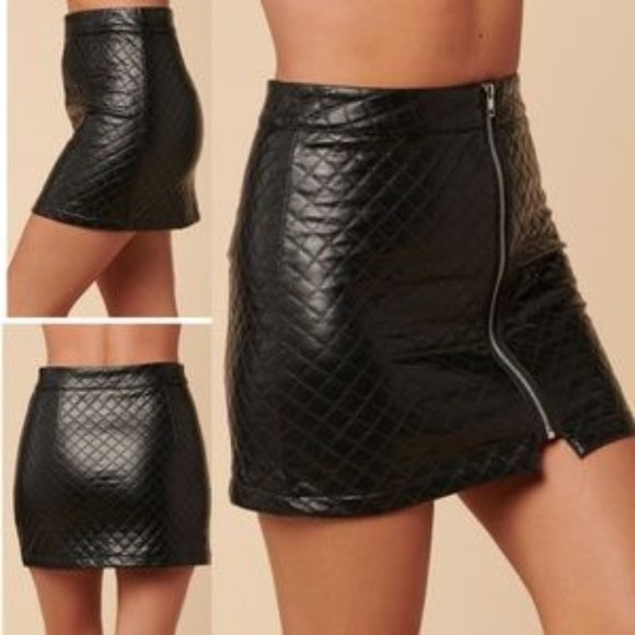 Faux Leather Skirt - Picture 2 of 11